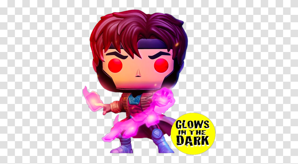 Pre Order X Men Gambit With Cards Glow In The Dark Funko Pop Vinyl Figure Funko Gambit With Cards, Toy, Graphics, Art, Doll Transparent Png