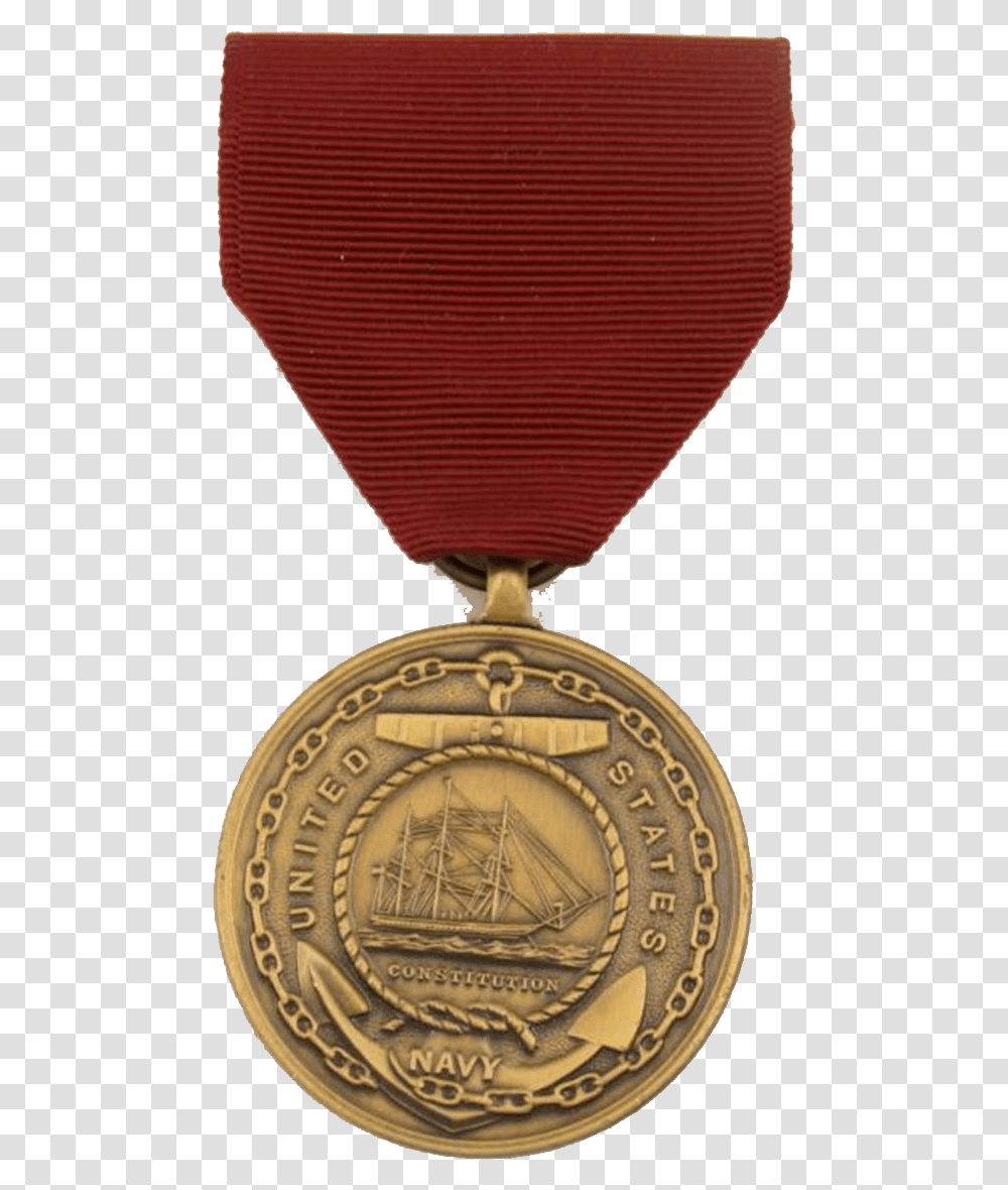 Pre Ww2 Us Navy Good Conduct Medal, Lamp, Gold, Trophy, Locket Transparent Png