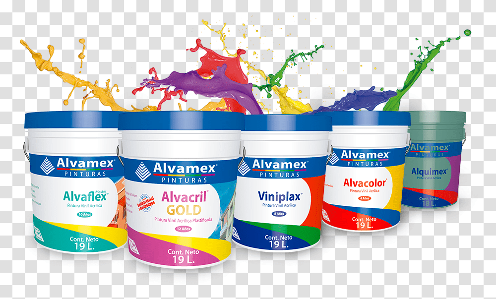 Precio De Pinturas Alvamex, Paint Container, Yogurt, Dessert, Food Transparent Png