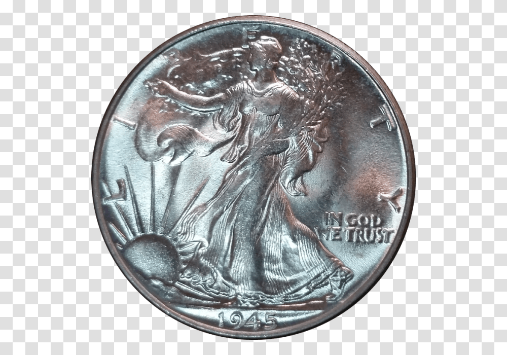 Precious Metals Silver Kennedy Half Dollar In Spokane Dime, Coin, Money, Painting Transparent Png