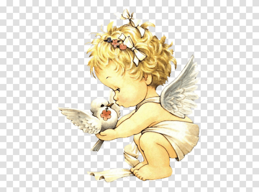 Precious Moments Baby Angel And Dove Of Peace Precious Moments Baby Angels, Person, Human, Archangel Transparent Png