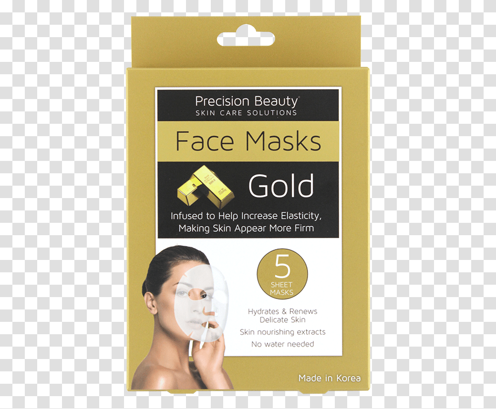 Precision Beauty Face Mask Gold, Person, Advertisement, Poster, Flyer Transparent Png