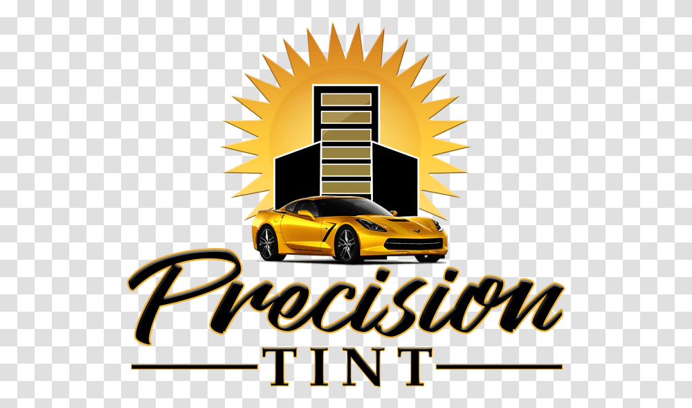 Precision Tint And Signs Inc In Tuscaloosa Car Window Film Logo, Vehicle, Transportation, Automobile, Advertisement Transparent Png