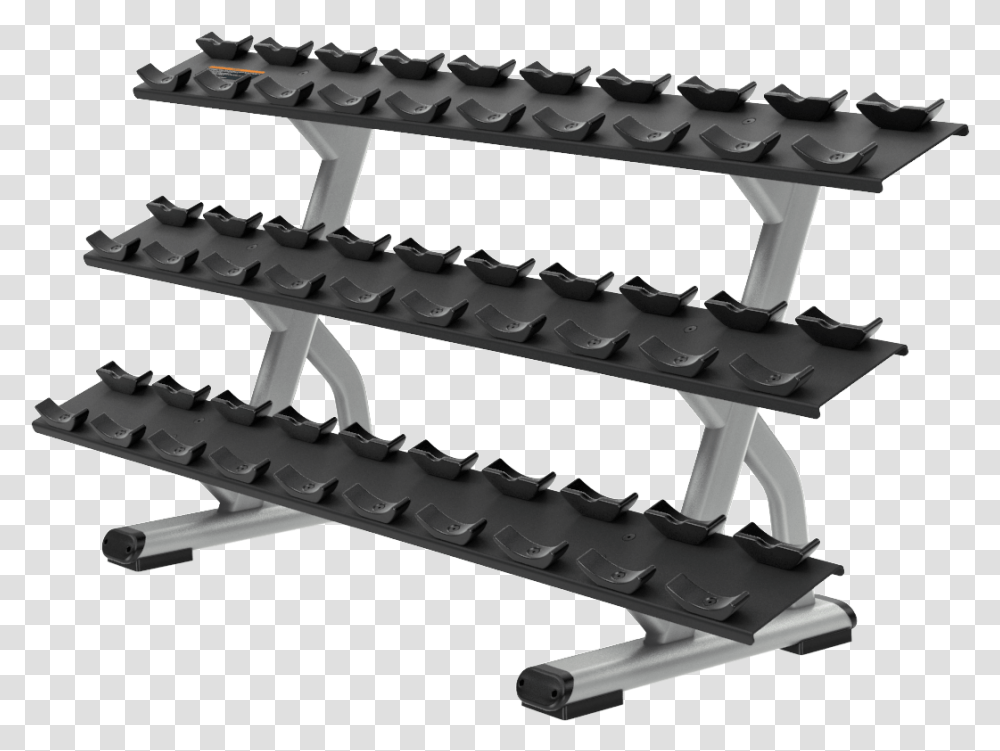 Precor 3 Tier 15 Pair Dumbbell Rack, Chess, Game, Weapon, Weaponry Transparent Png