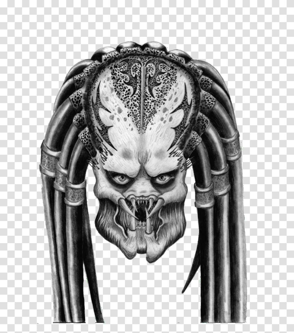 Predator, Character, Alien, Person, Drawing Transparent Png