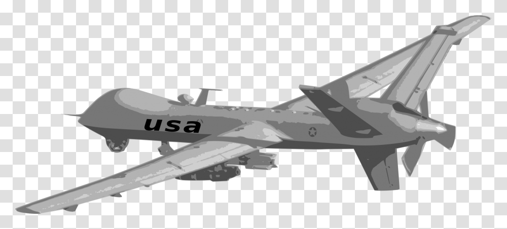 Predator Drone 2 Clip Arts Mq 9 Reaper, Airplane, Aircraft, Vehicle, Transportation Transparent Png