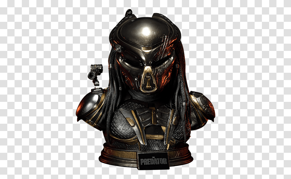 Predator Fugitive Predator Deluxe Life Size Bust, Helmet, Apparel, Armor Transparent Png