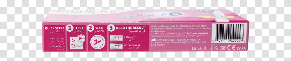 Predictor Early Pregnancy Test Kit Carton, Rubber Eraser, Food, Label Transparent Png
