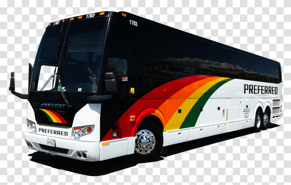 Preferred Charter Bus Preferred Charters, Vehicle, Transportation, Tour Bus, Wheel Transparent Png