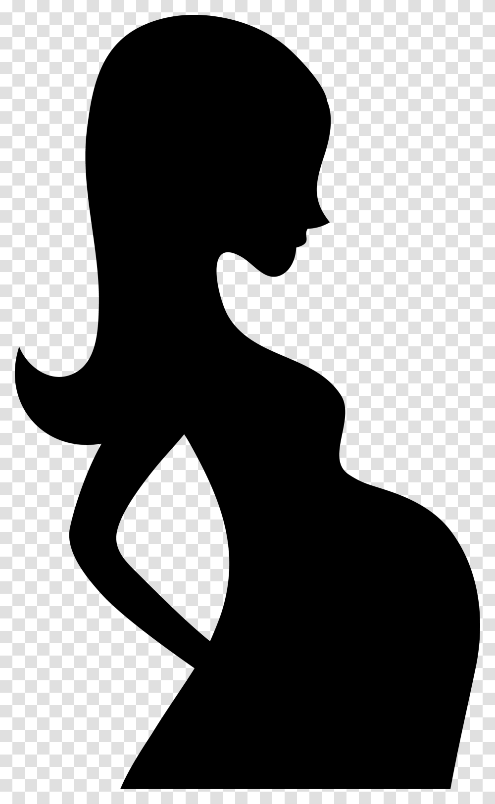 Pregnancy Clip Art Pregnant Mom Black And White, Silhouette, Stencil, Person, Human Transparent Png