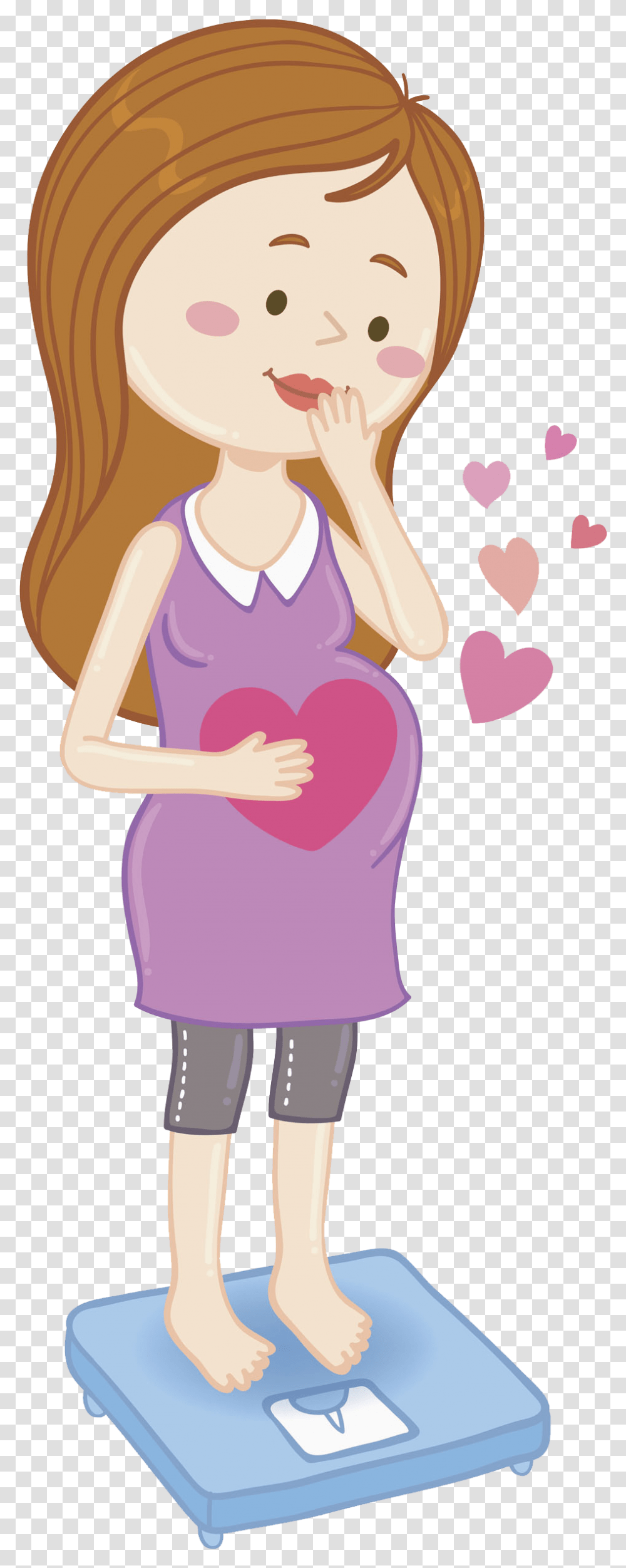 Pregnancy Drawing Woman Dessin Animxe9 Fetus Mujer Embarazada Dibujos Animados, Person, Female, Doll Transparent Png