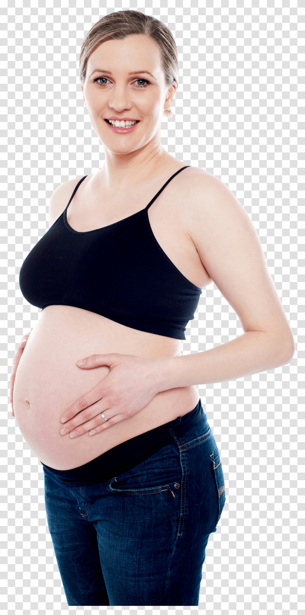 Pregnant Woman Exercise Image Big Belly Skinny Legs Woman Transparent Png