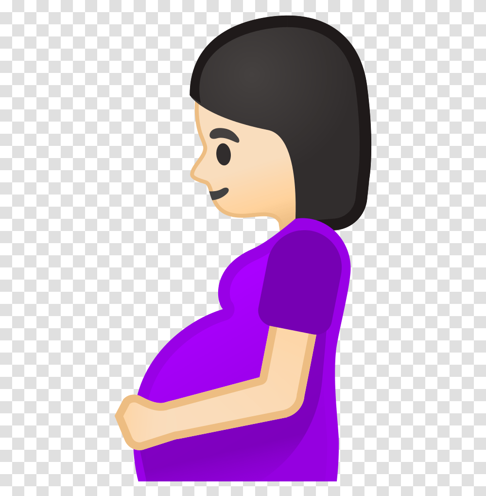 Pregnant Woman Light Skin Tone Icon Woman Pregnant Icon, Clothing, Apparel, Female Transparent Png