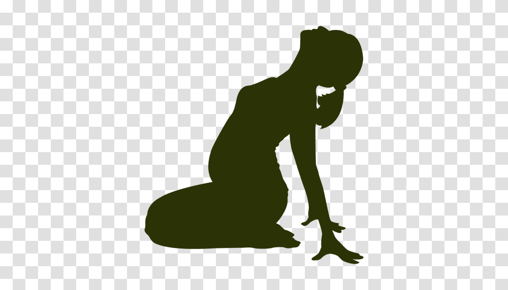 Pregnant Woman Looking Up, Person, Human, Kneeling, Silhouette Transparent Png