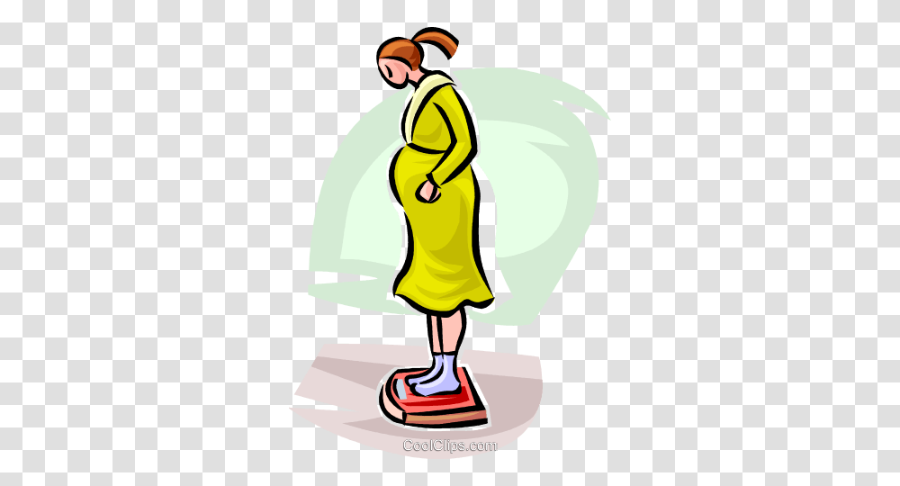 Pregnant Woman On A Scale Royalty Free Vector Clip Art, Cleaning, Sleeve, Drawing Transparent Png