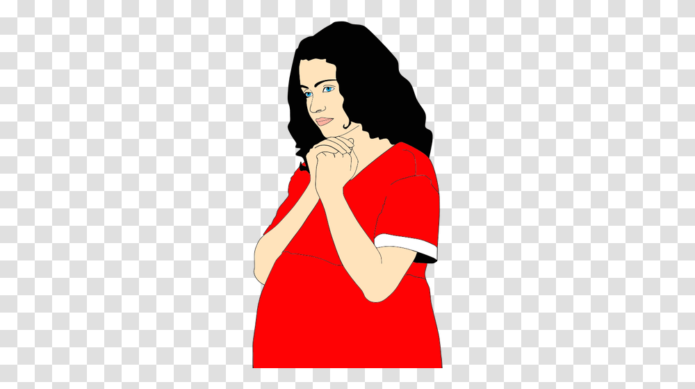 Pregnant Woman Praying, Person, Hug, Face, Female Transparent Png