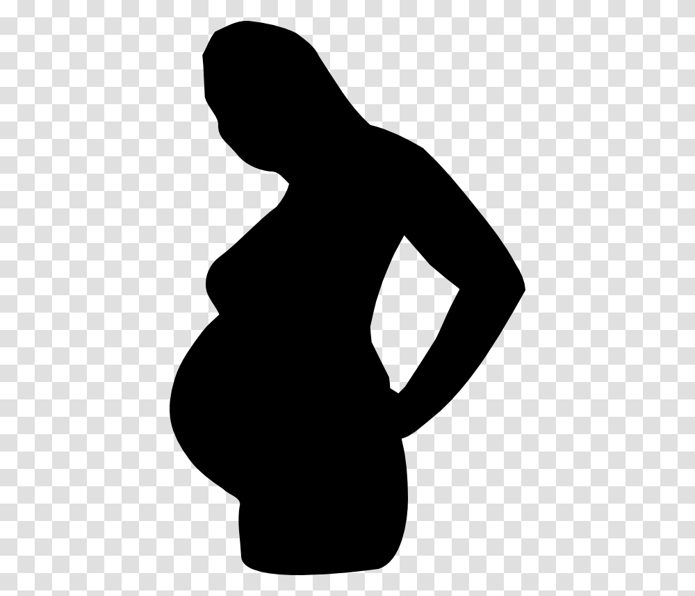 Pregnant Woman Silhouette Clipart, Person, Human, Kneeling, Hand Transparent Png