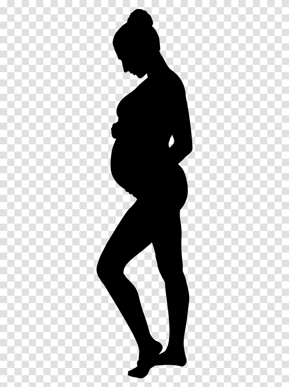 Pregnant Woman Silhouette, Gray, World Of Warcraft Transparent Png