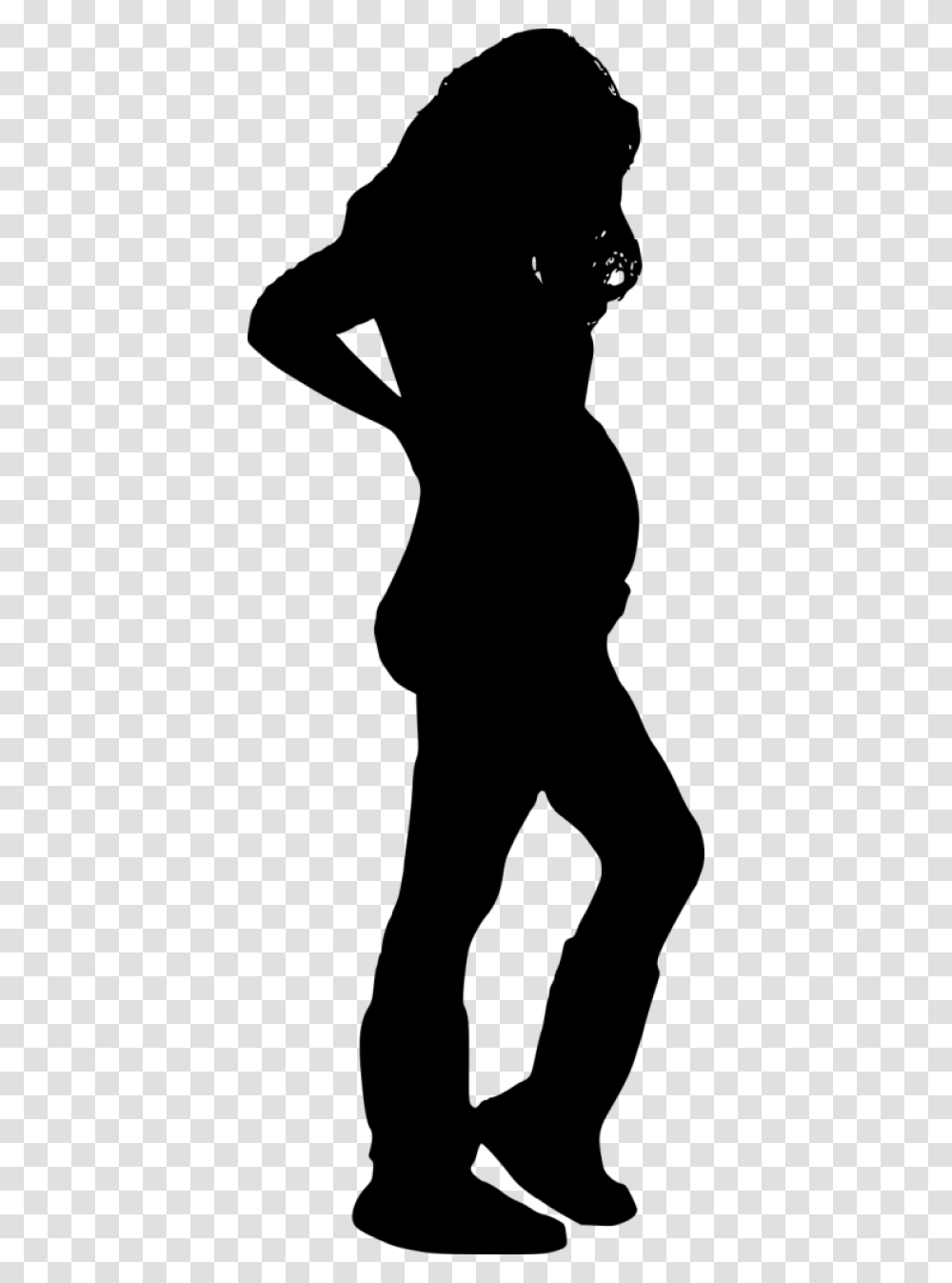 Pregnant Woman Silhouette, Person, Human, Standing, Kneeling Transparent Png