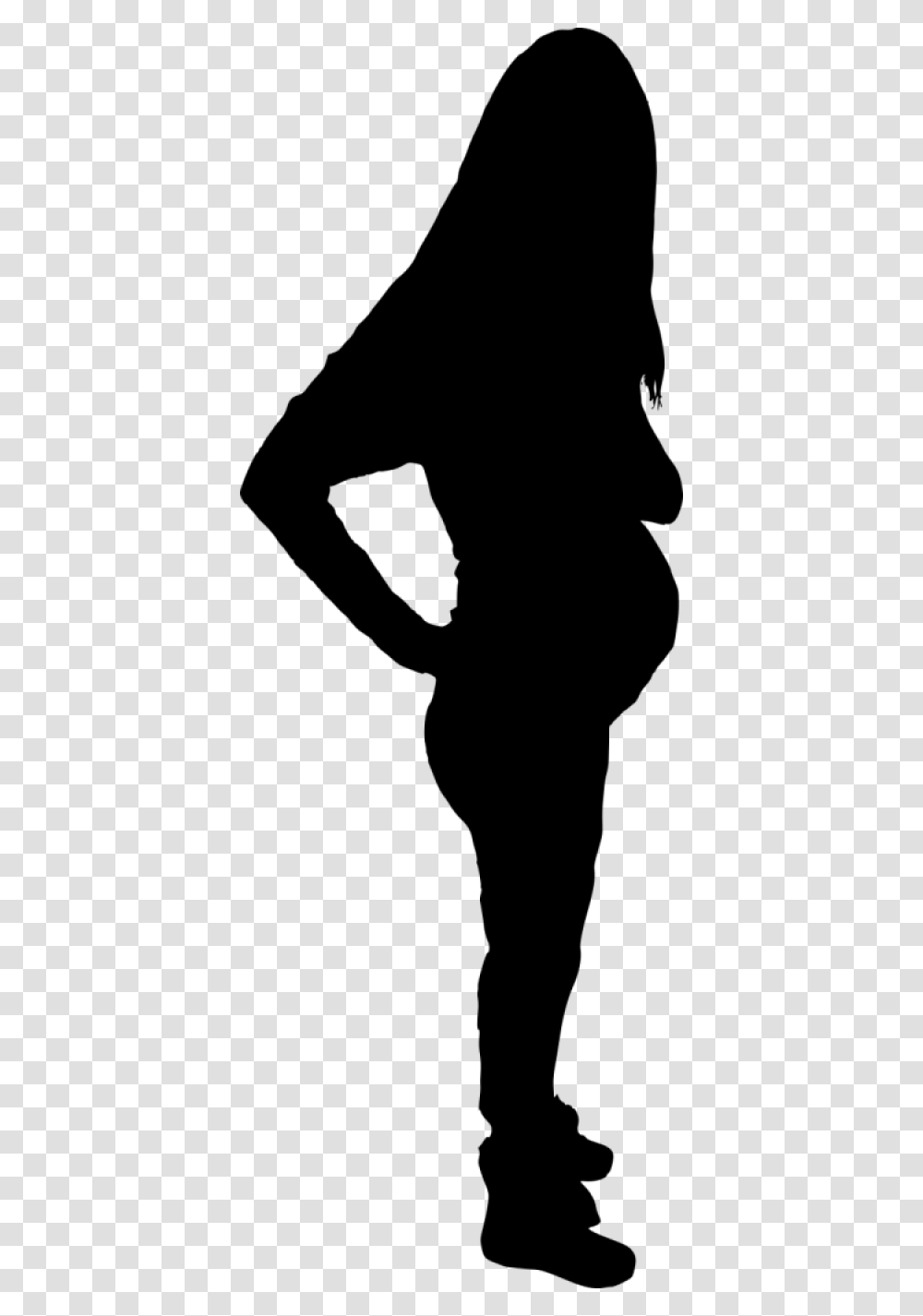 Pregnant Woman Silhouette, Sleeve, Person, Long Sleeve Transparent Png