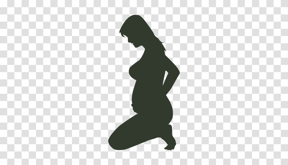 Pregnant Woman Silhouette Stuck, Person, Human, Kneeling, Standing Transparent Png