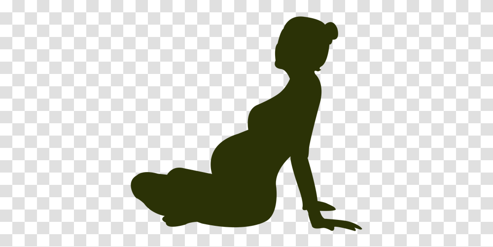 Pregnant Woman Sitting Silhouette Pregnant Woman Silhouette, Kneeling, Alien Transparent Png