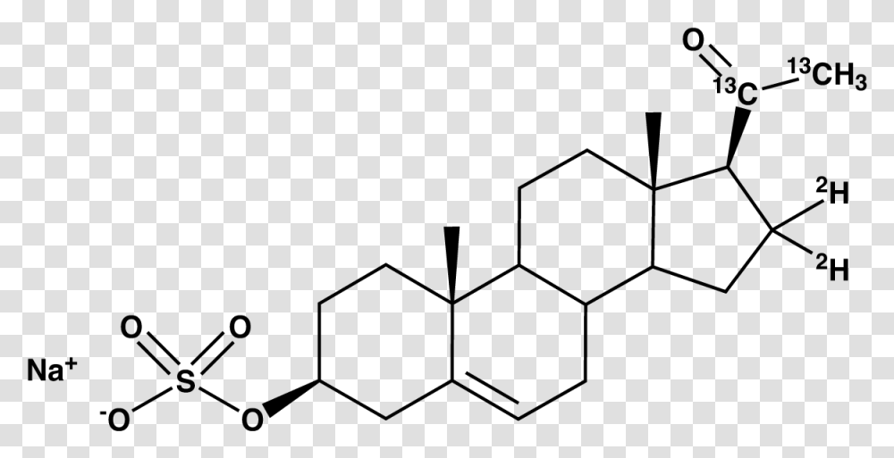 Pregnenolone 2021 13c2 1616 D2 Sulfate Sodium Structure, Gray, World Of Warcraft Transparent Png