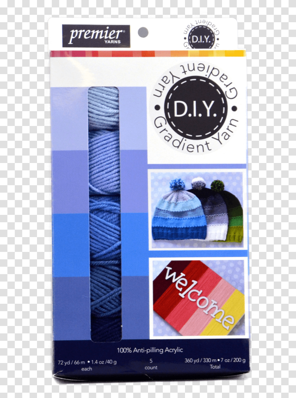 Premier Gradient Yarn Box Review Color Gradient, Clothing, Hat, Poster, Advertisement Transparent Png