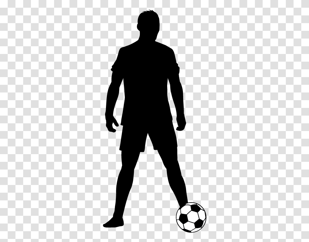 Premier Soccer Development Academy With Football Soccer Player Silhouette, Soccer Ball, Team Sport, Sports, Gray Transparent Png