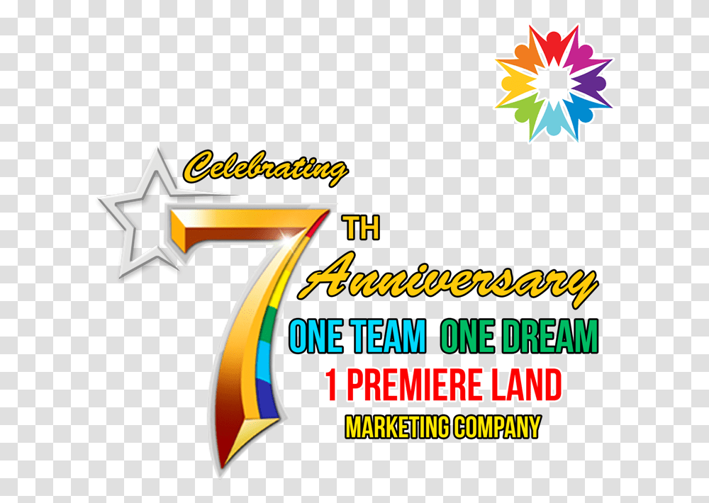 Premiere Land Marketing Company 7th Year Anniversary Graphic Design, Number Transparent Png