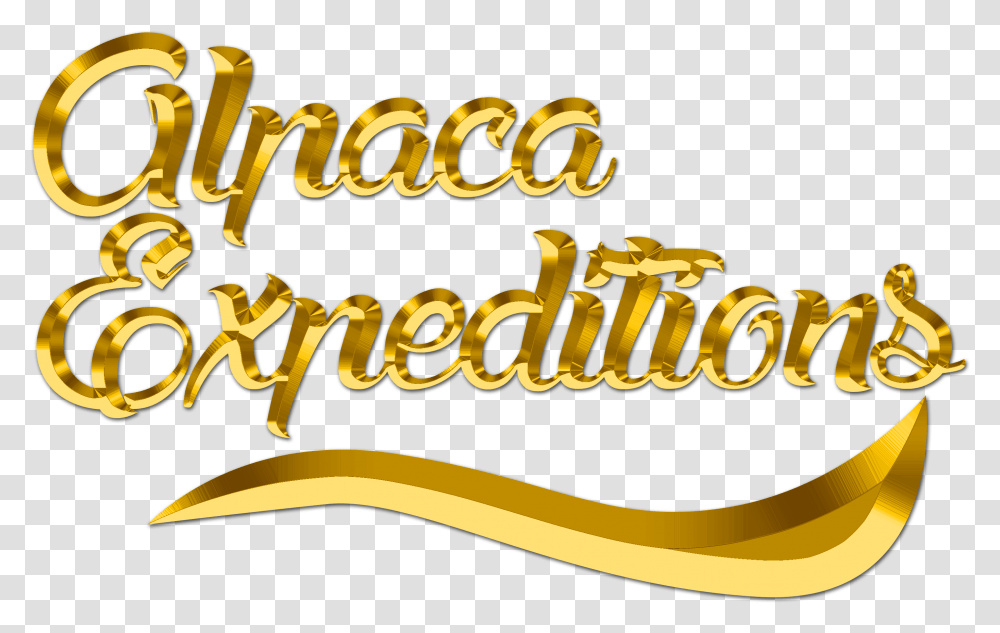 Premio Alpaca Expeditions Calligraphy, Gold, Label Transparent Png
