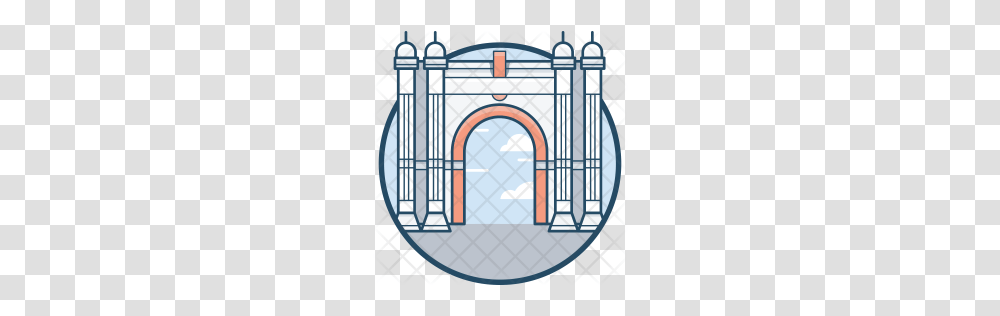 Premium Arc De Triomf Icon Download, Gate, Stained Glass, Architecture Transparent Png