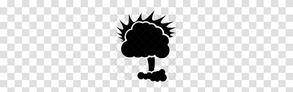 Premium Atomic Bomb Icon Download, Pattern, Rug, Grille, Silhouette Transparent Png