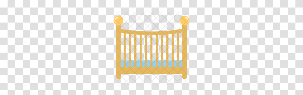 Premium Baby Crib Icon Download, Gate, Fence, Furniture, Railing Transparent Png