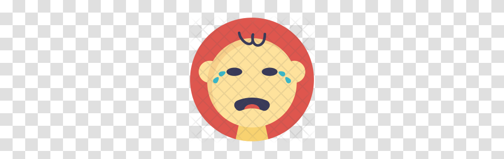 Premium Baby Crying Icon Download, Face, Rug, Balloon, Pac Man Transparent Png
