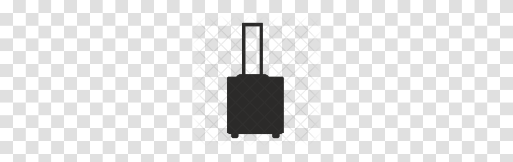 Premium Baggage Icon Download, Silhouette, Texture, Gray, Pattern Transparent Png