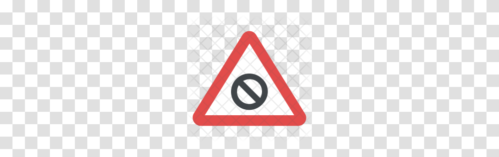 Premium Ban Road Sign Icon Download, Triangle, Rug Transparent Png