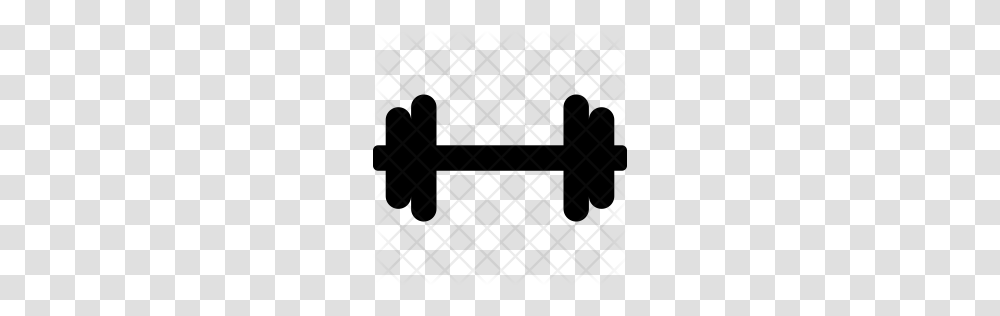 Premium Barbell Dumbell Fitness Weight Icon Download, Rug, Pattern, Grille Transparent Png