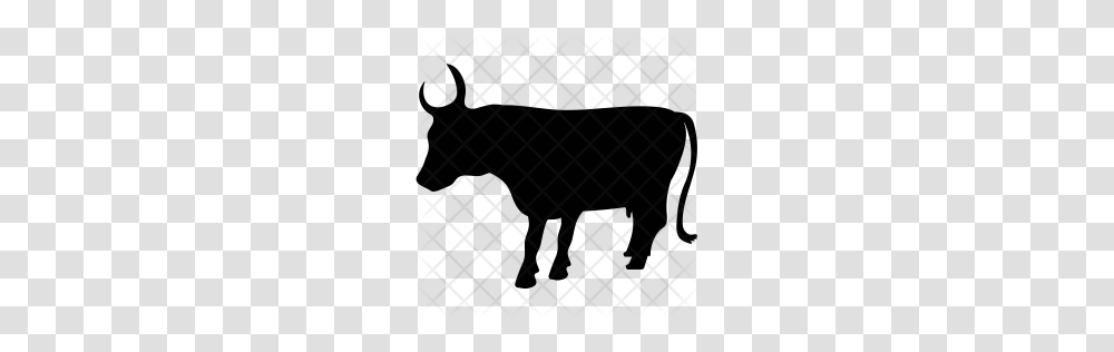Premium Bison Bull Icon Download, Rug, Pattern, Silhouette, Grille Transparent Png
