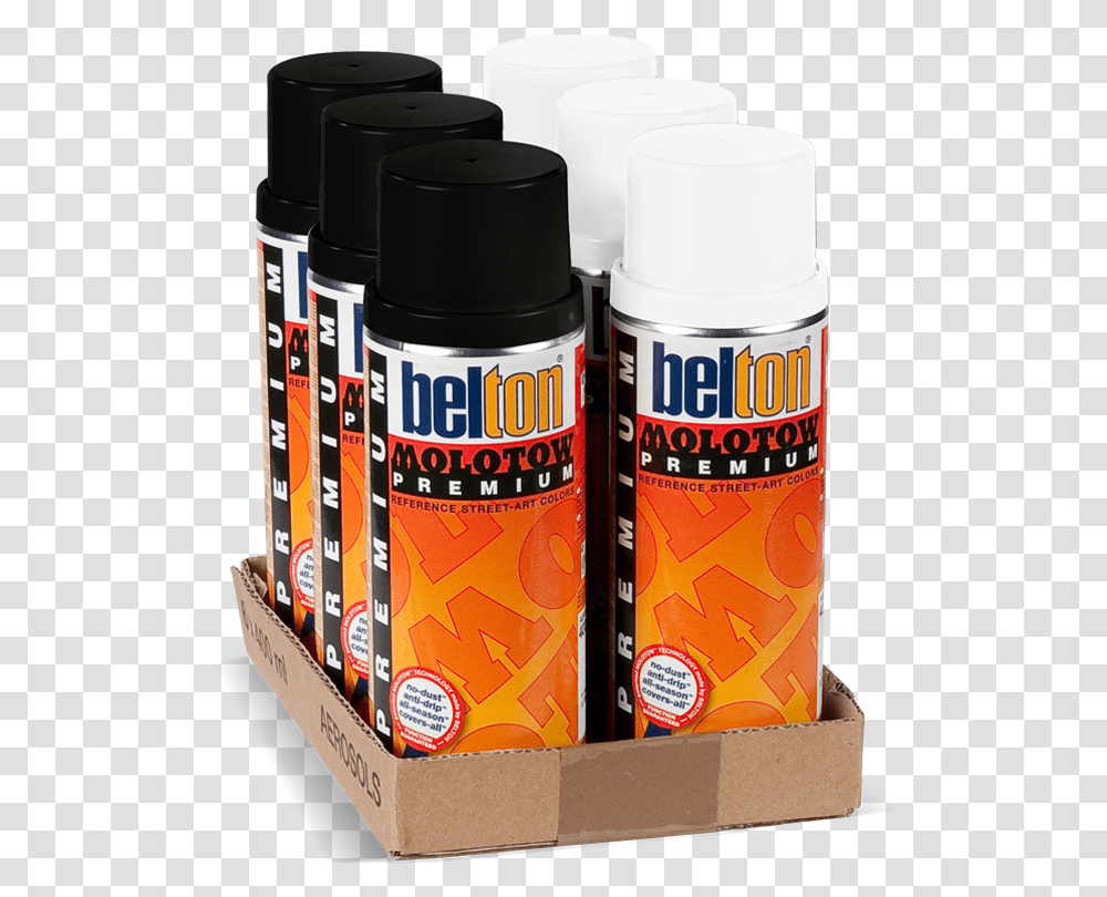 Premium Black Amp White PackTitle Premium Black Amp Belton Spray Paint Packs, Tin, Can, Spray Can, Beer Transparent Png