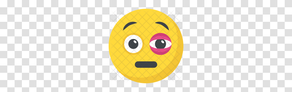 Premium Black Eye Emoji Icon Download, Pac Man, Animal Transparent Png