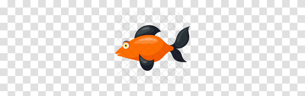 Premium Black Smudge Goldfish Icon Download, Animal Transparent Png