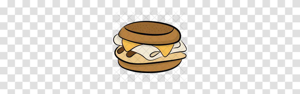 Premium Burger Icon Download, Bread, Food, Tape Transparent Png