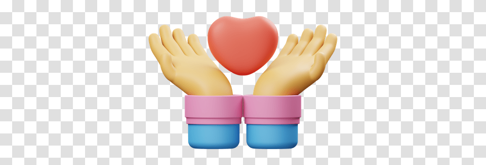 Premium Caring Love 3d Illustration Download In Obj Or Happy, Clothing, Apparel, Hand, Balloon Transparent Png