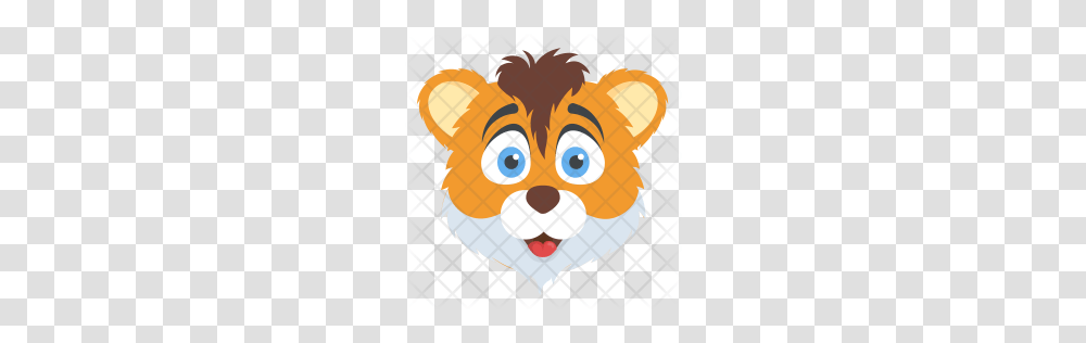 Premium Cartoon Tiger Face Icon Download, Mammal, Animal, Fence Transparent Png