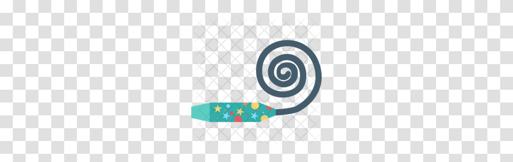 Premium Celebration Fun Horn Party Icon Download, Spiral, Rug, Coil Transparent Png
