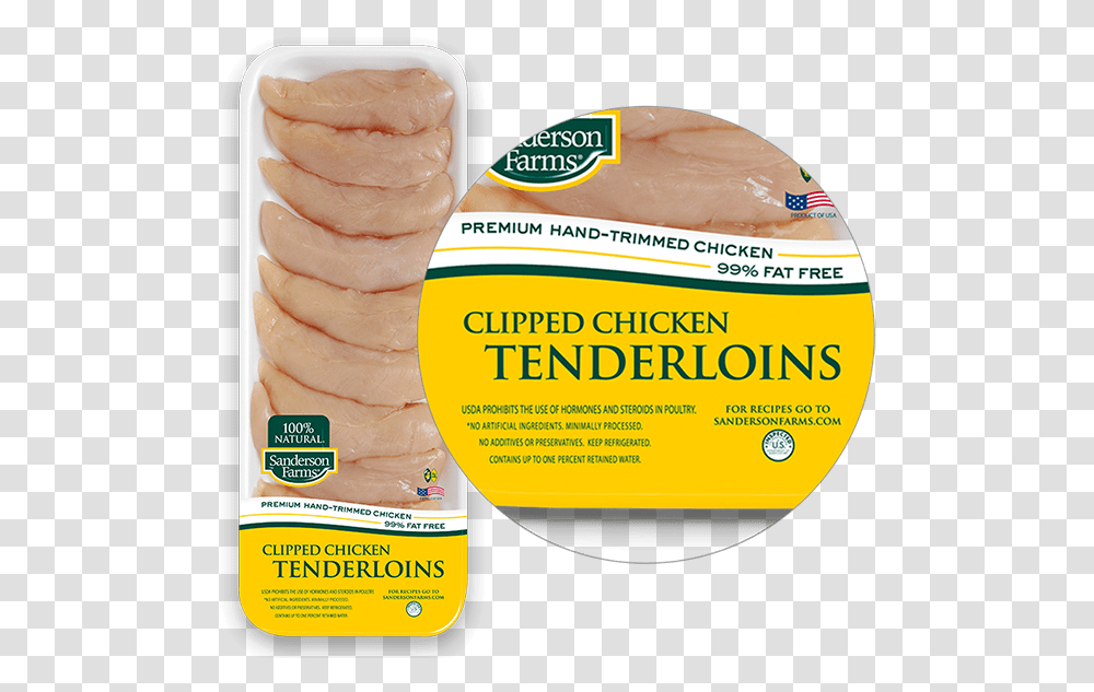Premium Clipped Chicken Tenderloins Sanderson Farms Chicken Tenders, Food, Plant, Pork, Ham Transparent Png