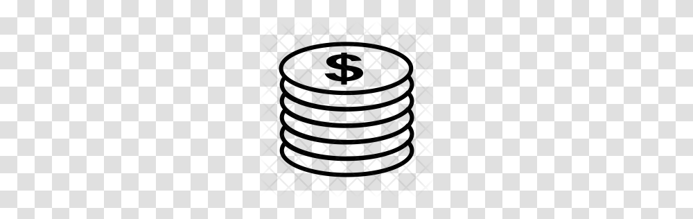 Premium Coins Stacked Stack Money Buying Funds Economy, Rug, Pattern, Texture Transparent Png