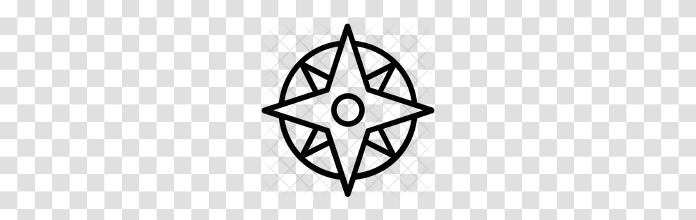 Premium Compass Rose Icon Download, Pattern, Rug, Texture, Silhouette Transparent Png
