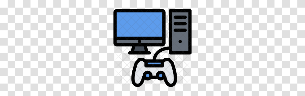 Premium Computer Game Games Video Casino Gamer Icon Download, Electronics, Cross, Monitor Transparent Png